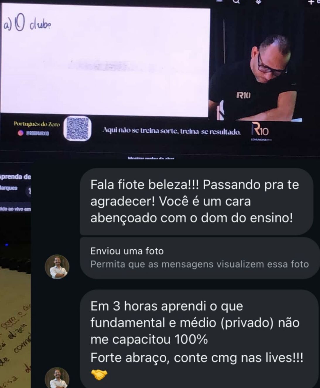 Depoimento de aluno 5