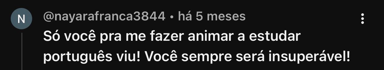 Depoimento de aluno 1